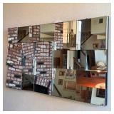 Neal Small "Slopes" vintage faceted mirror
