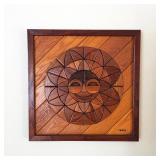 David Criner signed Mid-Century wood assemblage wall sculpture