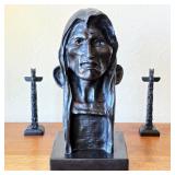 Bronze bust after Frederic Remington’s “The Savage”