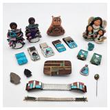 Turquoise, inlay, and Native American and Southwestern jewelry and smalls