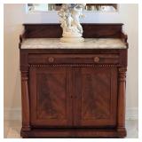 Gorgeous 19th century American Empire marble top sideboard buffet