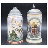 Lot # : 71 - Mattlach Tyrol #3143, Frog Inn Lake #1909 Steins