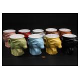 Lot # : 268 - Frankoma Democratic Political Donkey Mugs 75-83
