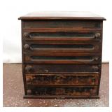 Lot # : 226 - Antique Spool Display With 7 Drawers