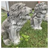 Lot # : 72 - 30"H Outdoor Lion Sculptures