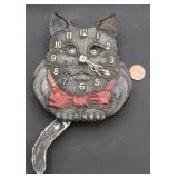 Lot # : 46 - Vintage Lux Black Cat Wall Clock