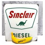 Lot # : 135 - Vtg Sinclair Diesel Dinosaur Enameled Metal Sign