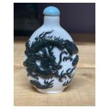 MOLDED GLASS SNUFF BOTTLE