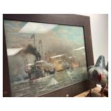 EARLY NAVAL WAR PRINT