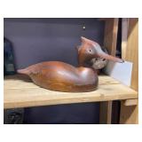 CARVED DUCK SIGNED