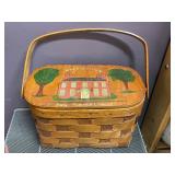 HANDPAINTED BASKET - BIXBY LIBRARY