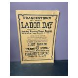 FRANCESTOWN, NH PARADE CARDBOARD POSTER