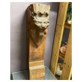 LARGE VINTAGE CARVED WOOD DECOR