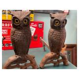 OWL ANDIRONS