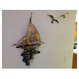Brass Sailboat & Birds