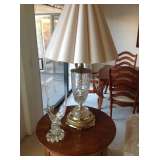 Crystal Bird and Waterford lamp