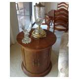 Round Drum Tray Table