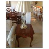 Side Table w/ Waterford Crystal Lamp