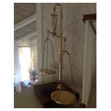 19th Century Portuguese Brass Scale & Base
