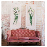 Vintage French Provincial Tufted Velvet Sofa