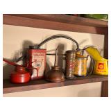 Vintage Oil Pump Dispenser | Val-Oil Can | Thumb Pump Singer Can | Oiler Cans | Shell Pint Pourer 