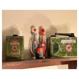 Texaco Port Arthur Oil Can | Texaco Home Lubricant | Texaco Sky Chief | Phillips 66 Pump | Texaco Ha