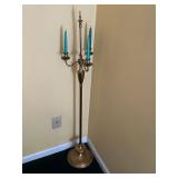 Vintage Brass Floor Candelabra 