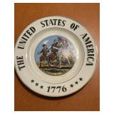 Vintage Collectible USA Serving Plate 