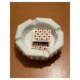 Vintage White Ashtray