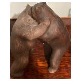 Brayton Laguna Pottery Bears Fight Original Collectible Ceramic Statue 