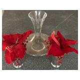 Silver and Glass Vases 