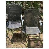 Outdoor Wrought Iron Chair Set 