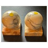 Vintage Marble Bookends 