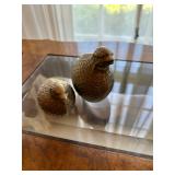Brass Quail Figurines 