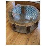 Round Glass Top Coffee Table 
