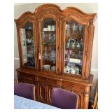 Stunning China Cabinet w/ Crystal, China and Silver 