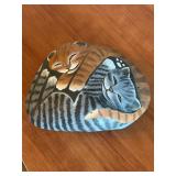 Painted Cat Stone 