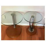 Glasss and Wood Side / Accent Tables 
