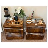 Wood Side Table and Indoor Decor 