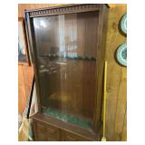 Locking Wood and Glass Gun Cabinet (Holds 10) 