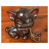 Chained Cat Figurines 