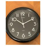 Retro Linden Black Wall Clock 