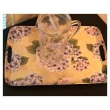 Vintage Serving Tray and Pitcher 