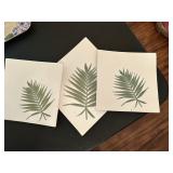 Franco Munari Bassano Italian Square Green Leaf Trivets 