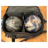 Columbia 300 and Brunswick Power Groove Reactive Bowling Bowls 