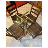 Round Glass Kitchen Table w/ Four Chairs