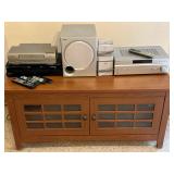 Wood and Glass Entertainment Center