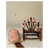 Vintage Southwestern Bell Chime and Handcrafted Doll Seat