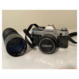 Vintage Cannon Camera and Lenses 