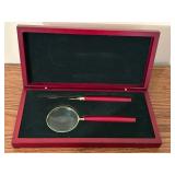 Letter Opener and Magnifying Glass Desk Set 